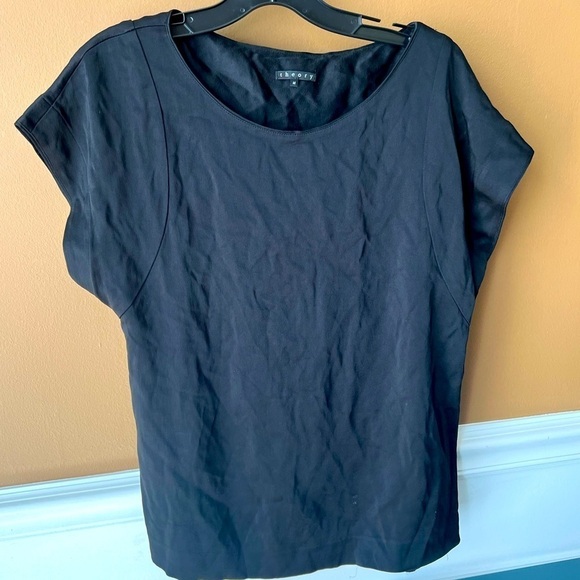 THEORY Women’s Black Muscle Tee Size Medium - Picture 1 of 7